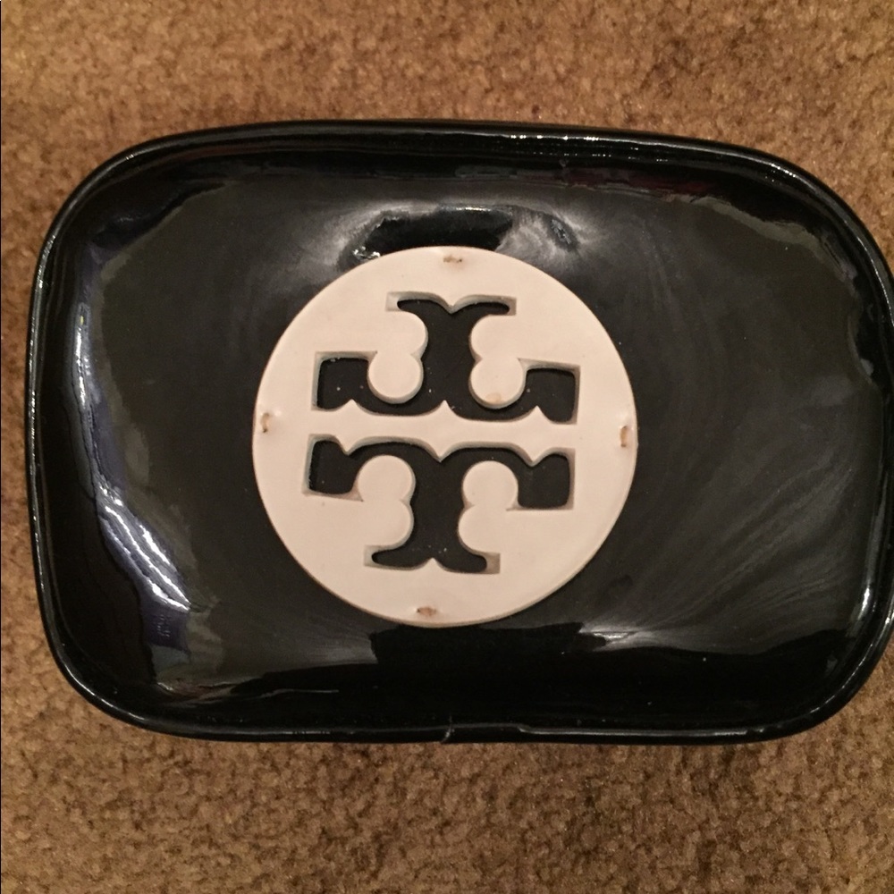 Tory Burch patent cosmetics case